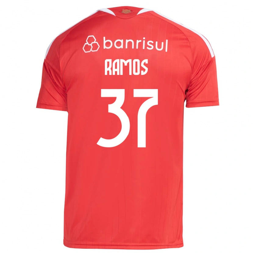 Danxen Enfant Maillot Lucas Ramos #37 Rouge Blanc Tenues Domicile 2026/27 T-Shirt
