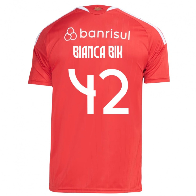 Danxen Enfant Maillot Bianca Bik #42 Rouge Blanc Tenues Domicile 2026/27 T-Shirt