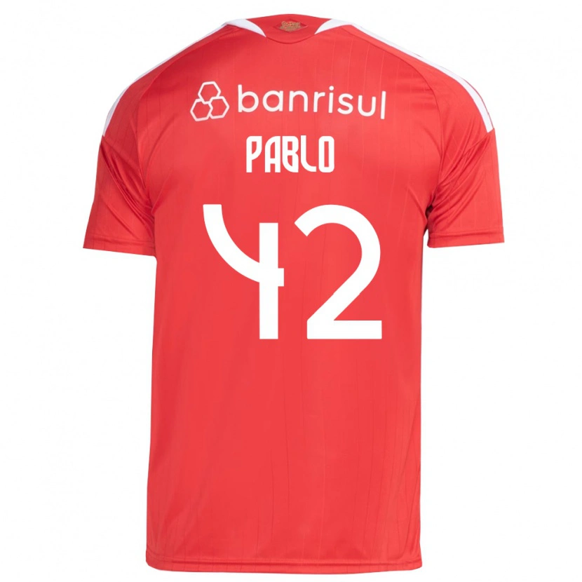 Danxen Enfant Maillot Pablo #42 Rouge Blanc Tenues Domicile 2026/27 T-Shirt