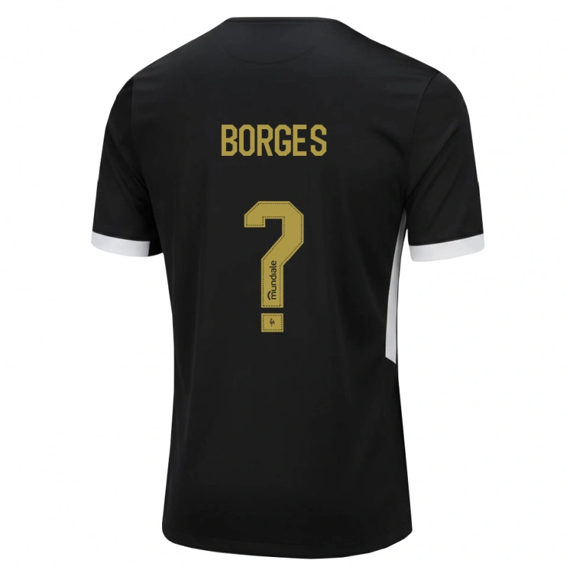 Danxen Enfant Maillot Leo Borges #0 Noir Blanc Jaune Tenues Domicile 2026/27 T-Shirt