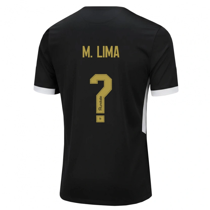 Danxen Enfant Maillot Matheus Lima #0 Noir Blanc Jaune Tenues Domicile 2026/27 T-Shirt