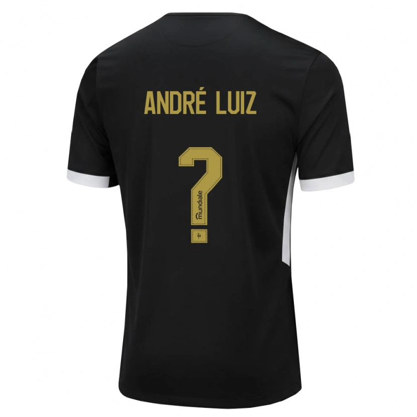 Danxen Enfant Maillot André Luiz #0 Noir Blanc Jaune Tenues Domicile 2026/27 T-Shirt