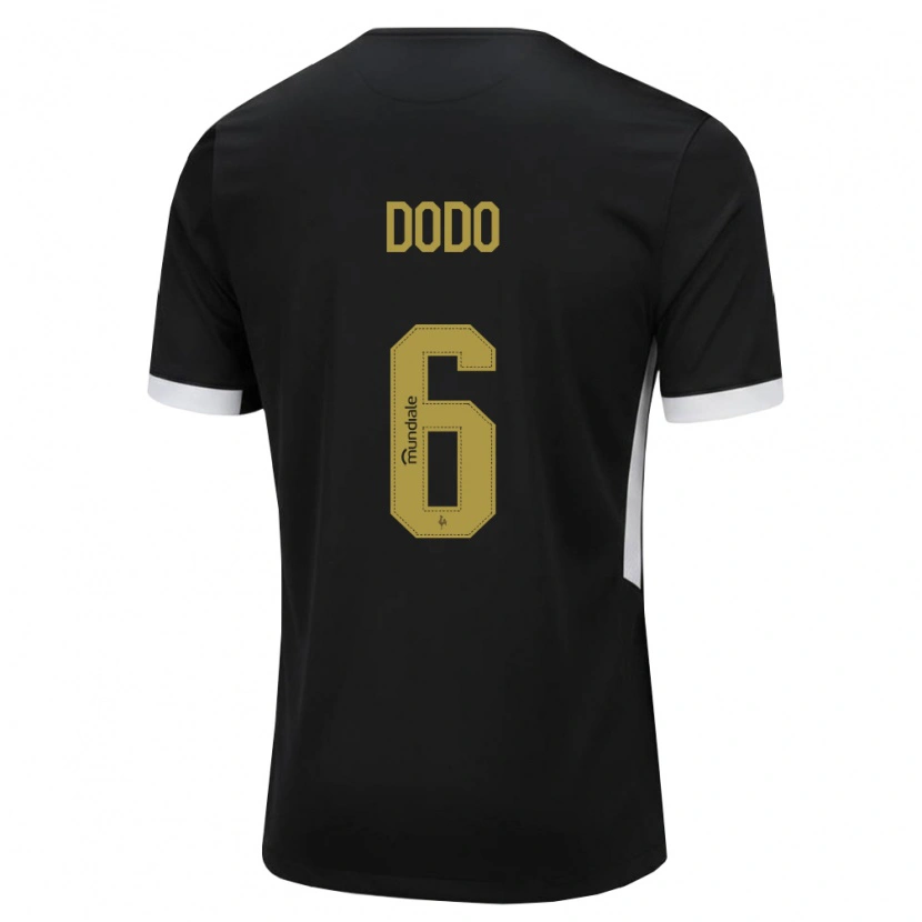 Danxen Enfant Maillot Dodo #6 Noir Blanc Jaune Tenues Domicile 2026/27 T-Shirt