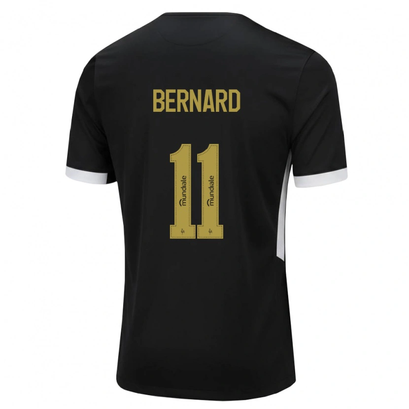 Danxen Enfant Maillot Bernard Anício Caldeira Duarte #11 Noir Blanc Jaune Tenues Domicile 2026/27 T-Shirt