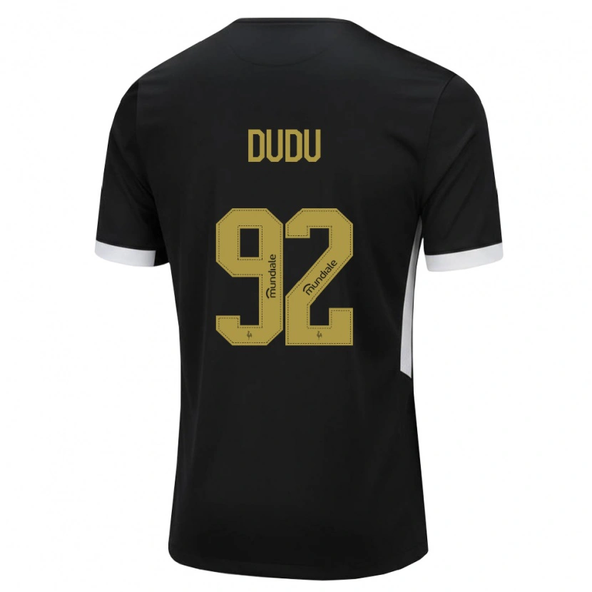 Danxen Enfant Maillot Dudu #92 Noir Blanc Jaune Tenues Domicile 2026/27 T-Shirt