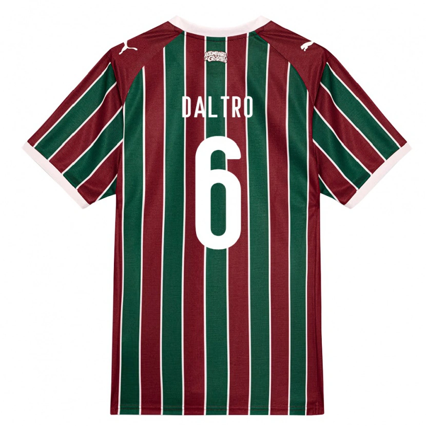 Danxen Enfant Maillot Erick Daltro #6 Vert Bourgogne Blanc Tenues Domicile 2026/27 T-Shirt