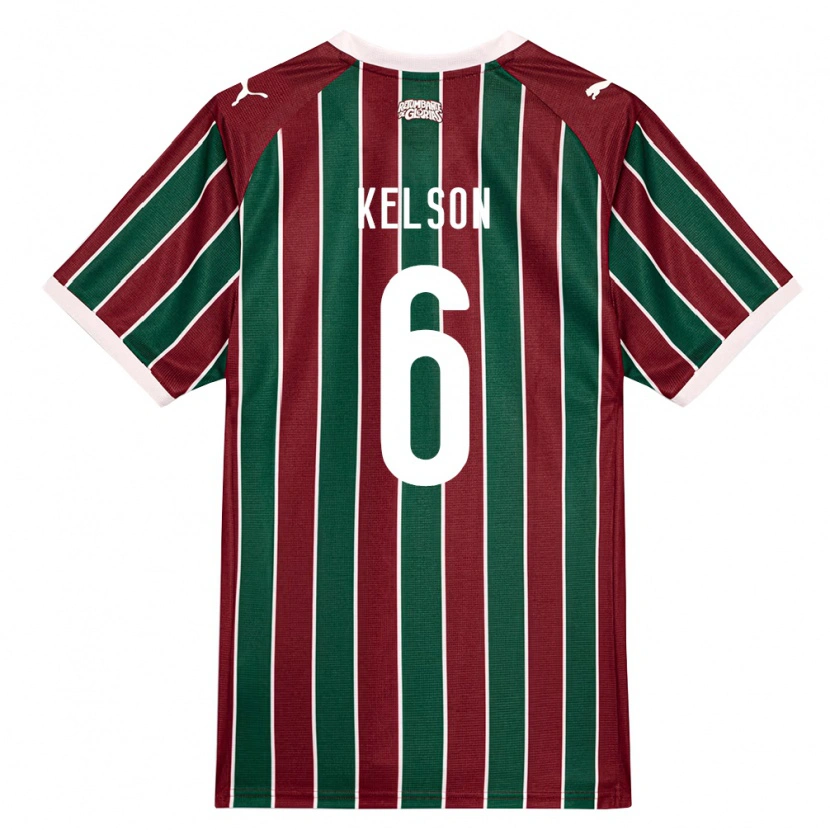 Danxen Enfant Maillot Francisco Kelson Silva De Sousa #6 Vert Bourgogne Blanc Tenues Domicile 2026/27 T-Shirt