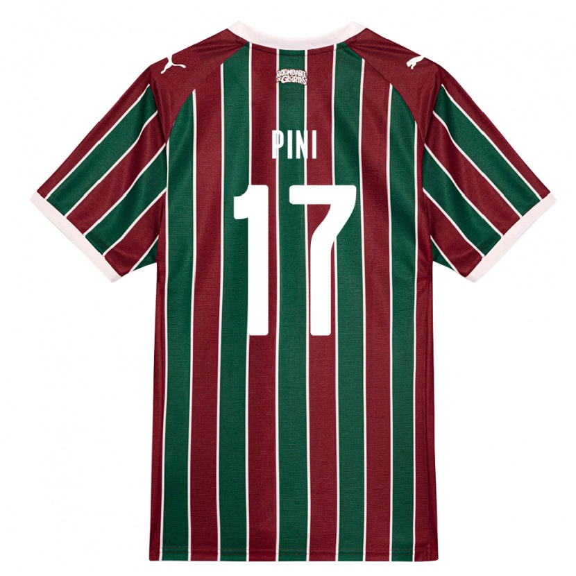 Danxen Enfant Maillot Camila Pini #17 Vert Bourgogne Blanc Tenues Domicile 2026/27 T-Shirt