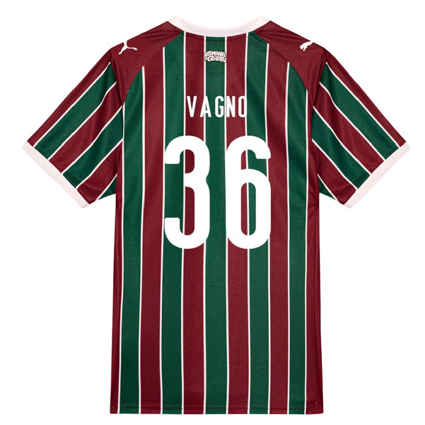 Danxen Enfant Maillot Vagno De Sousa Brito Júnior #36 Vert Bourgogne Blanc Tenues Domicile 2026/27 T-Shirt