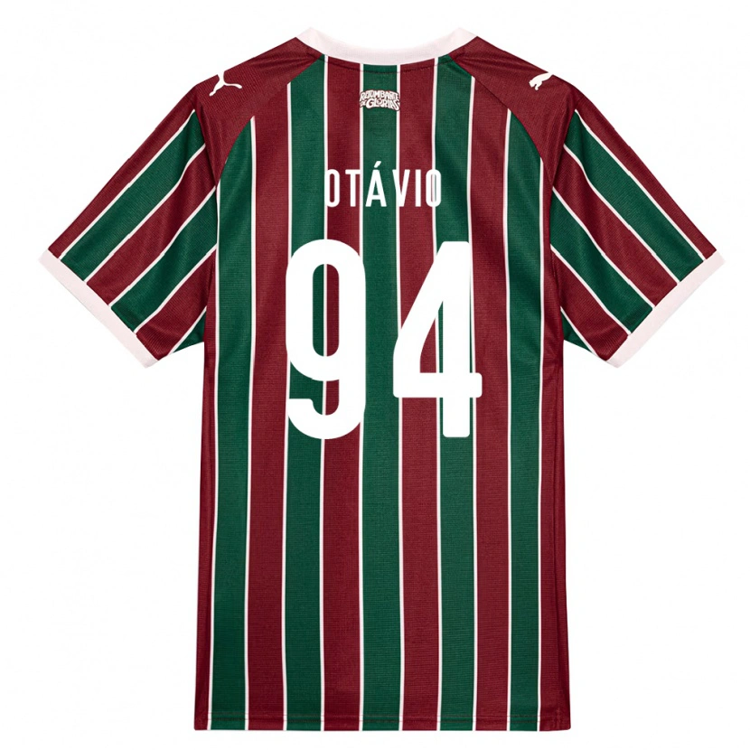 Danxen Enfant Maillot Otávio Henrique Passos Santos #94 Vert Bourgogne Blanc Tenues Domicile 2026/27 T-Shirt