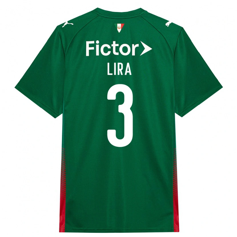 Danxen Enfant Maillot Guilherme Lira #3 Vert Rouge Blanc Tenues Domicile 2026/27 T-Shirt