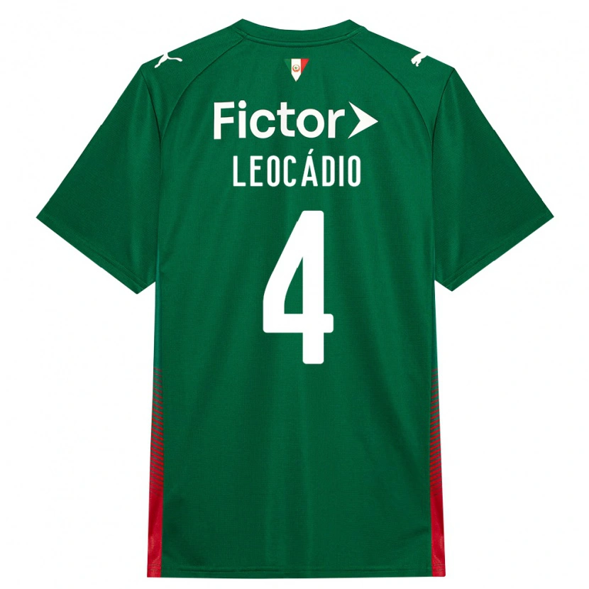 Danxen Enfant Maillot Isaac Leocádio #4 Vert Rouge Blanc Tenues Domicile 2026/27 T-Shirt