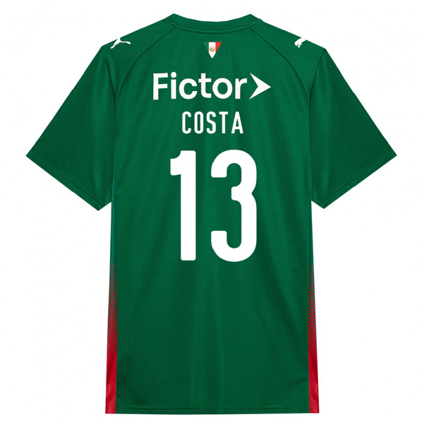 Danxen Enfant Maillot Enzo Costa #13 Vert Rouge Blanc Tenues Domicile 2026/27 T-Shirt