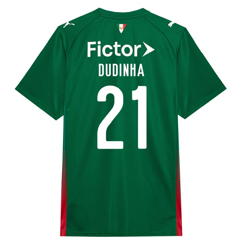Danxen Enfant Maillot Dudinha #21 Vert Rouge Blanc Tenues Domicile 2026/27 T-Shirt