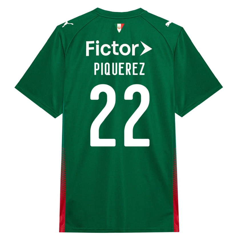 Danxen Enfant Maillot Joaquín Piquerez #22 Vert Rouge Blanc Tenues Domicile 2026/27 T-Shirt
