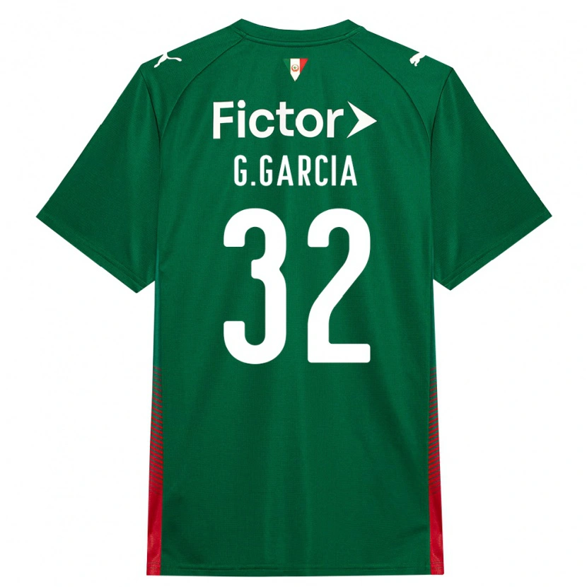 Danxen Enfant Maillot Gustavo Garcia #32 Vert Rouge Blanc Tenues Domicile 2026/27 T-Shirt