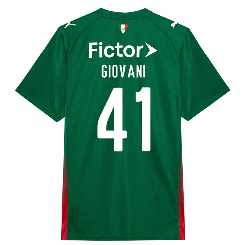 Danxen Enfant Maillot Giovani #41 Vert Rouge Blanc Tenues Domicile 2026/27 T-Shirt
