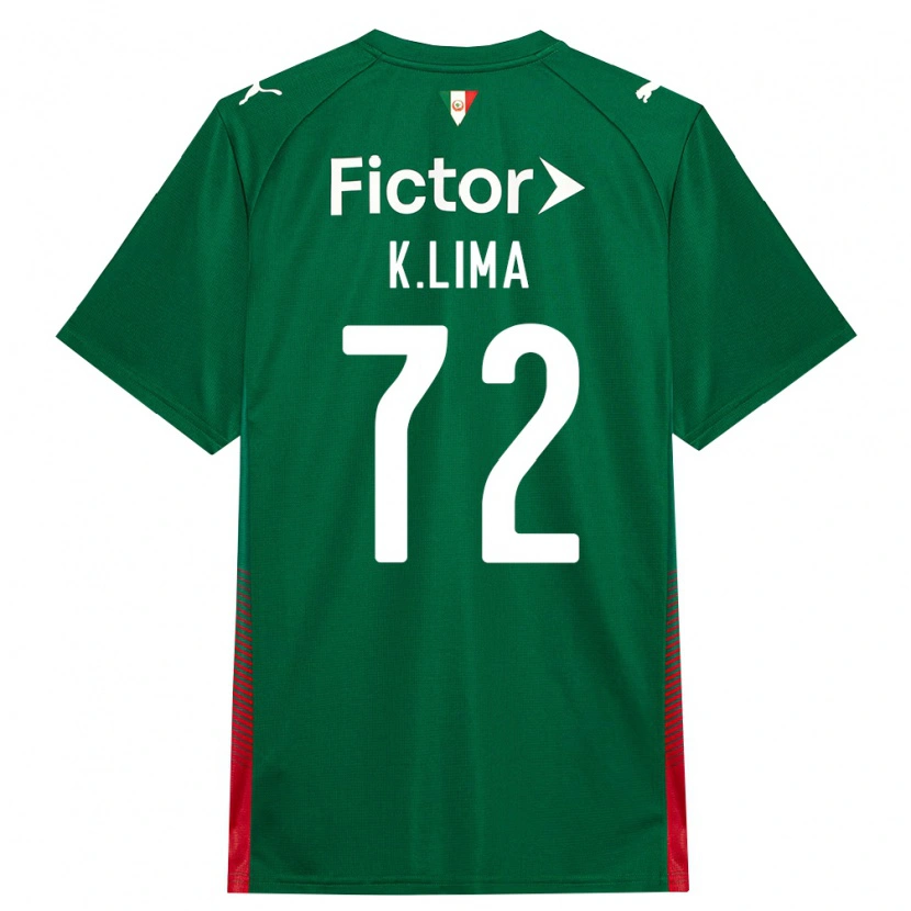 Danxen Enfant Maillot Kauan Lima #72 Vert Rouge Blanc Tenues Domicile 2026/27 T-Shirt
