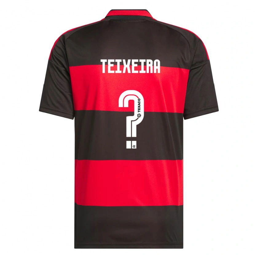 Danxen Enfant Maillot Mateus Teixeira #0 Rouge Noir Blanc Tenues Domicile 2026/27 T-Shirt