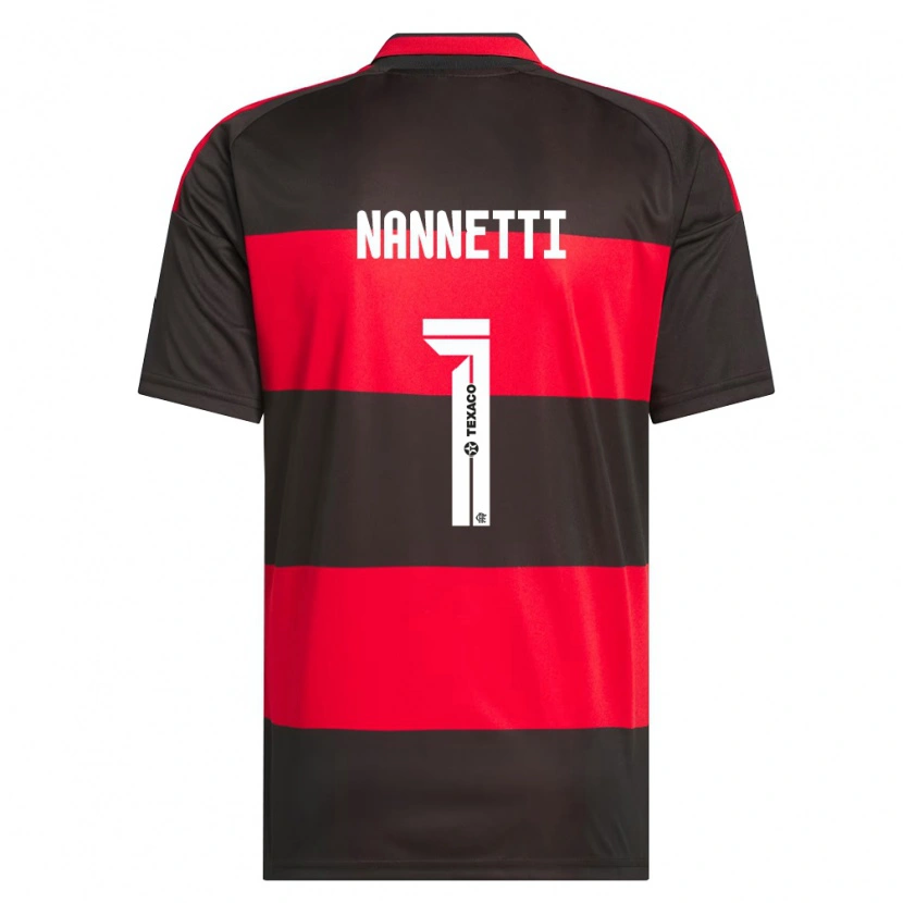 Danxen Enfant Maillot Léo Nannetti #1 Rouge Noir Blanc Tenues Domicile 2026/27 T-Shirt