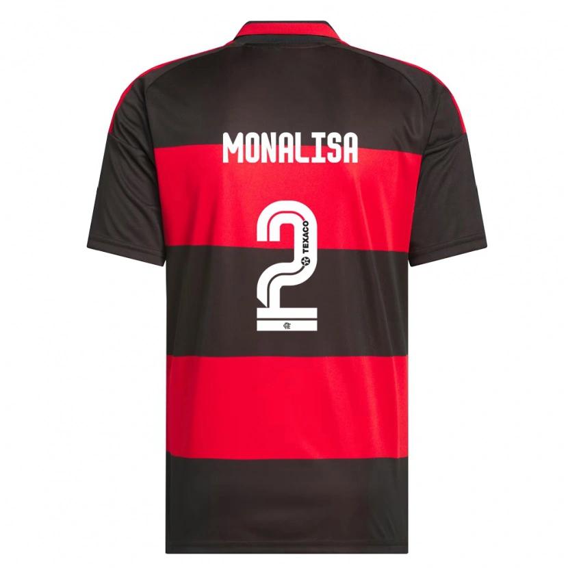Danxen Enfant Maillot Monalisa #2 Rouge Noir Blanc Tenues Domicile 2026/27 T-Shirt