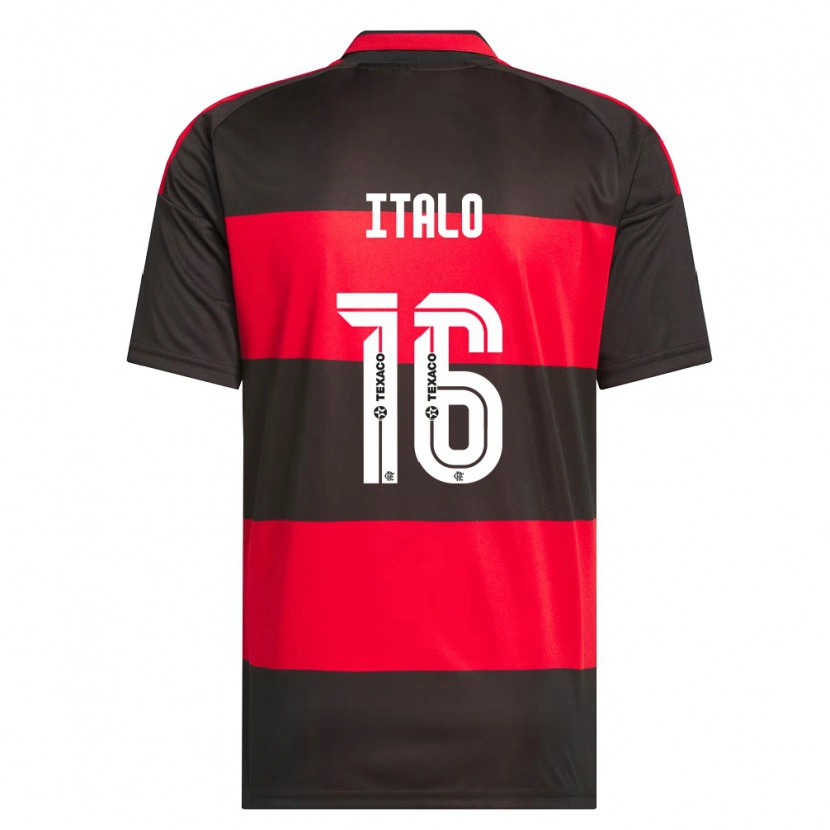 Danxen Enfant Maillot Italo Pereira Dos Santos #16 Rouge Noir Blanc Tenues Domicile 2026/27 T-Shirt