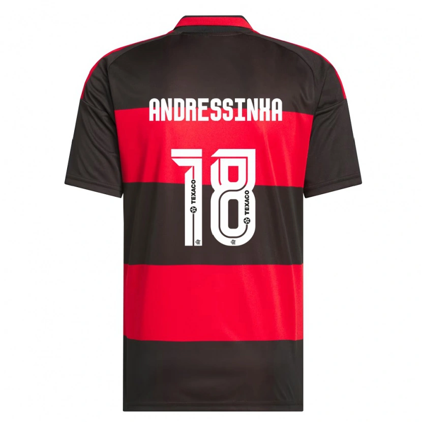 Danxen Enfant Maillot Andressinha #18 Rouge Noir Blanc Tenues Domicile 2026/27 T-Shirt