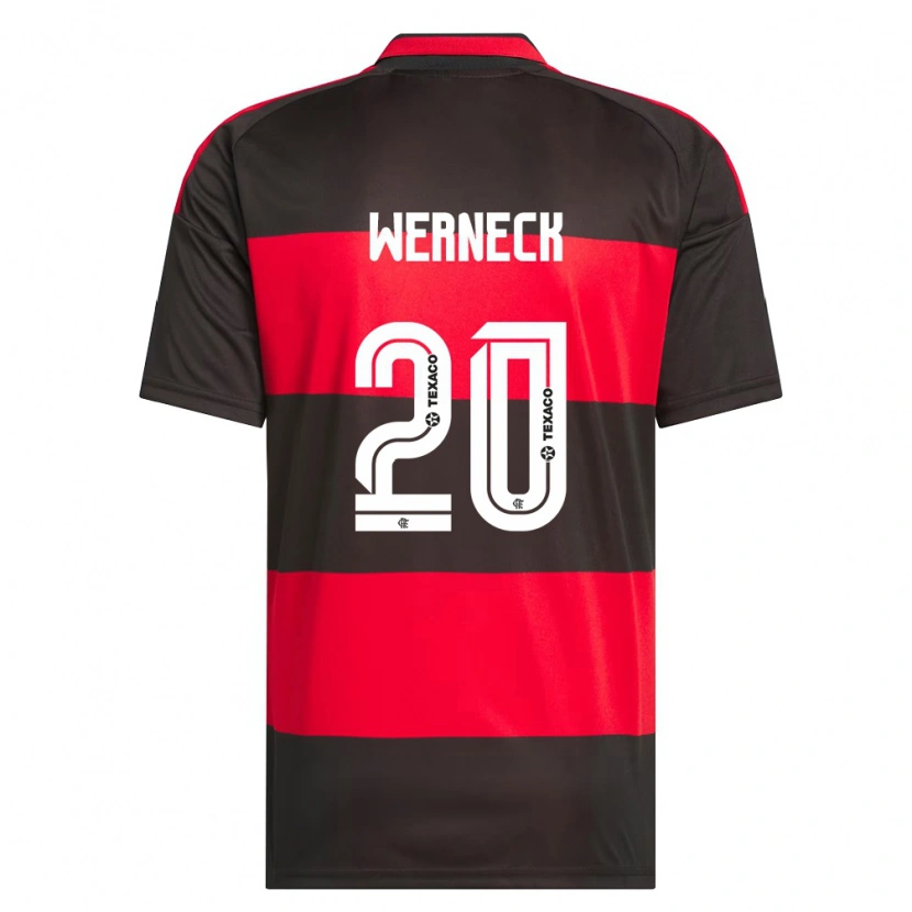Danxen Enfant Maillot Gabriel Werneck #20 Rouge Noir Blanc Tenues Domicile 2026/27 T-Shirt