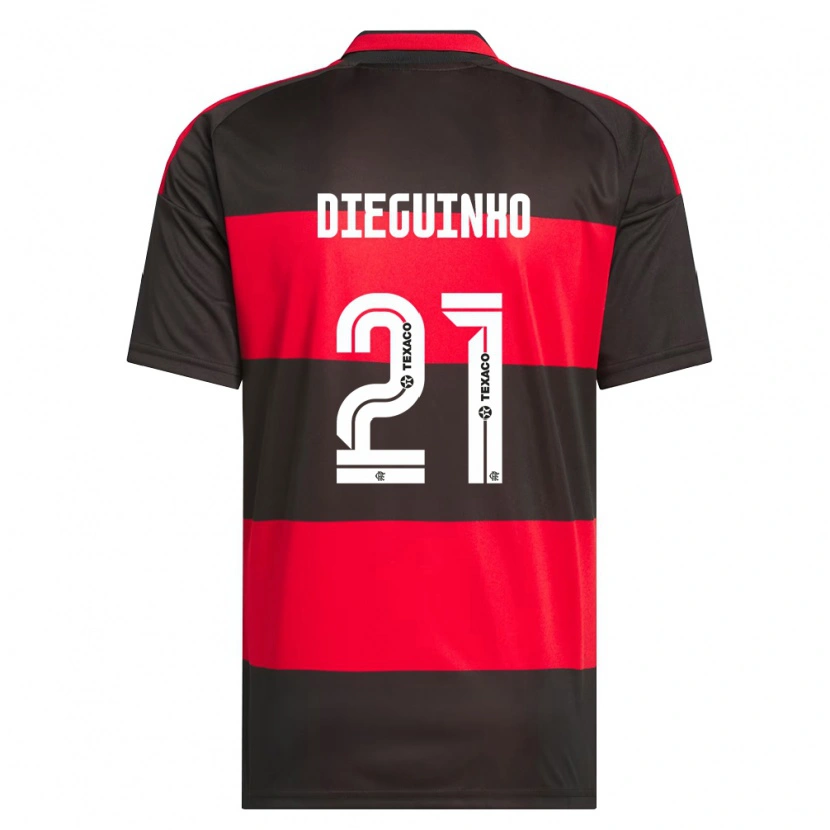 Danxen Enfant Maillot Diego Guimarães Das Neves #21 Rouge Noir Blanc Tenues Domicile 2026/27 T-Shirt