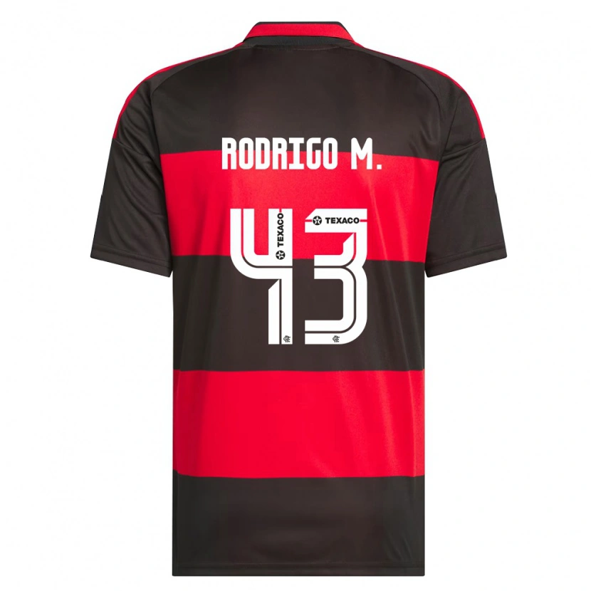 Danxen Enfant Maillot Rodrigo Muniz #43 Rouge Noir Blanc Tenues Domicile 2026/27 T-Shirt
