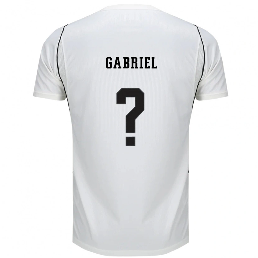Danxen Enfant Maillot Gabriel #0 Blanc Noir Rouge Tenues Domicile 2026/27 T-Shirt
