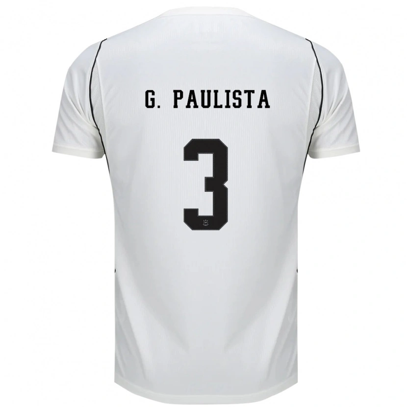 Danxen Enfant Maillot Gabriel Paulista #3 Blanc Noir Rouge Tenues Domicile 2026/27 T-Shirt