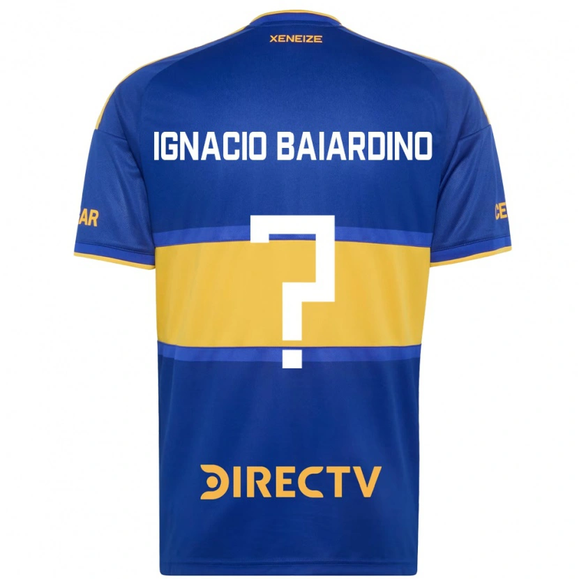 Danxen Enfant Maillot Juan Ignacio Baiardino #0 Bleu Royal Jaune Tenues Domicile 2026/27 T-Shirt