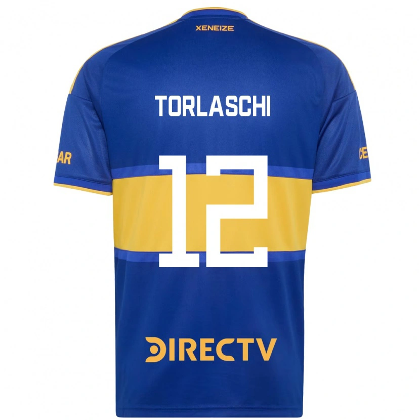 Danxen Enfant Maillot Lucas Torlaschi #12 Bleu Royal Jaune Tenues Domicile 2026/27 T-Shirt