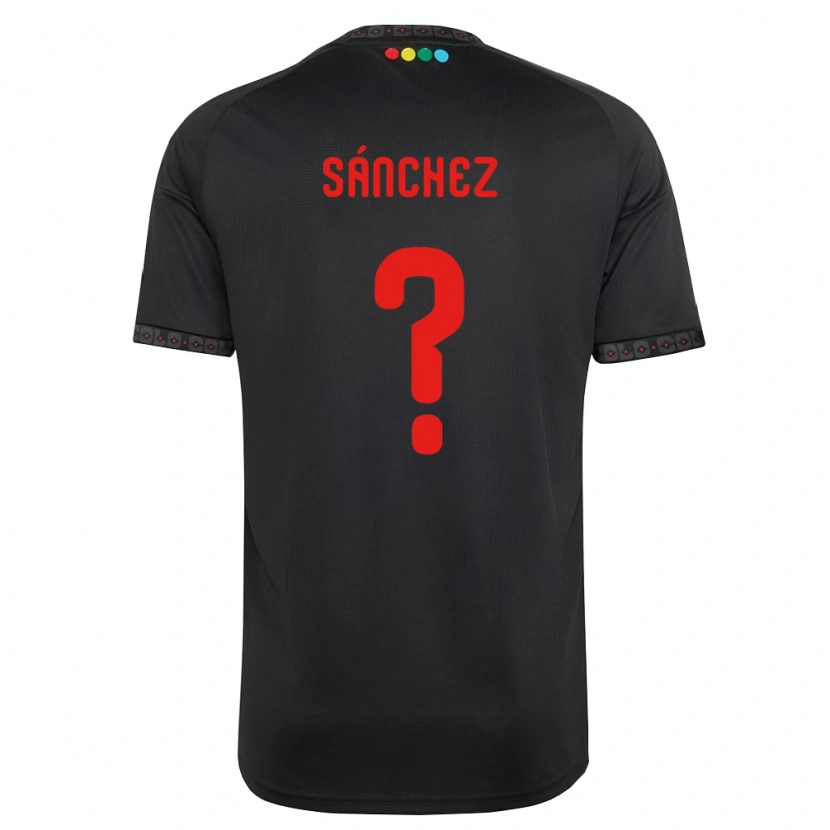 Danxen Enfant Maillot Bastian Sánchez #0 Noir Rouge Tenues Extérieur 2026/27 T-Shirt