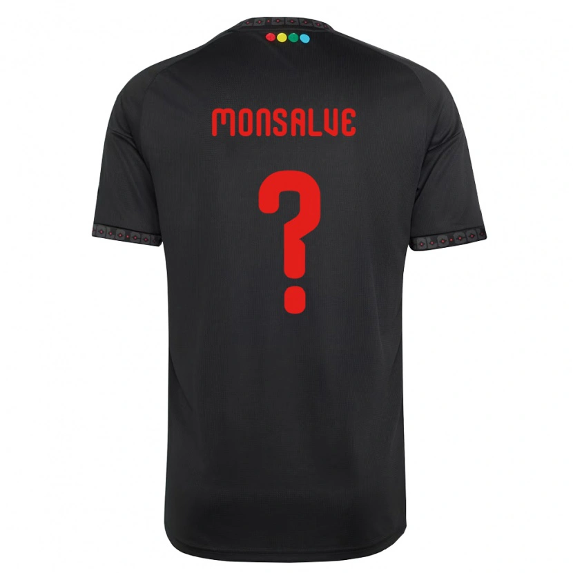 Danxen Enfant Maillot Gaspar Monsalve #0 Noir Rouge Tenues Extérieur 2026/27 T-Shirt