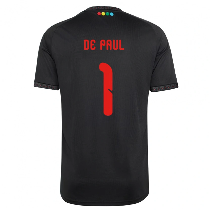 Danxen Enfant Maillot Fernando De Paul #1 Noir Rouge Tenues Extérieur 2026/27 T-Shirt