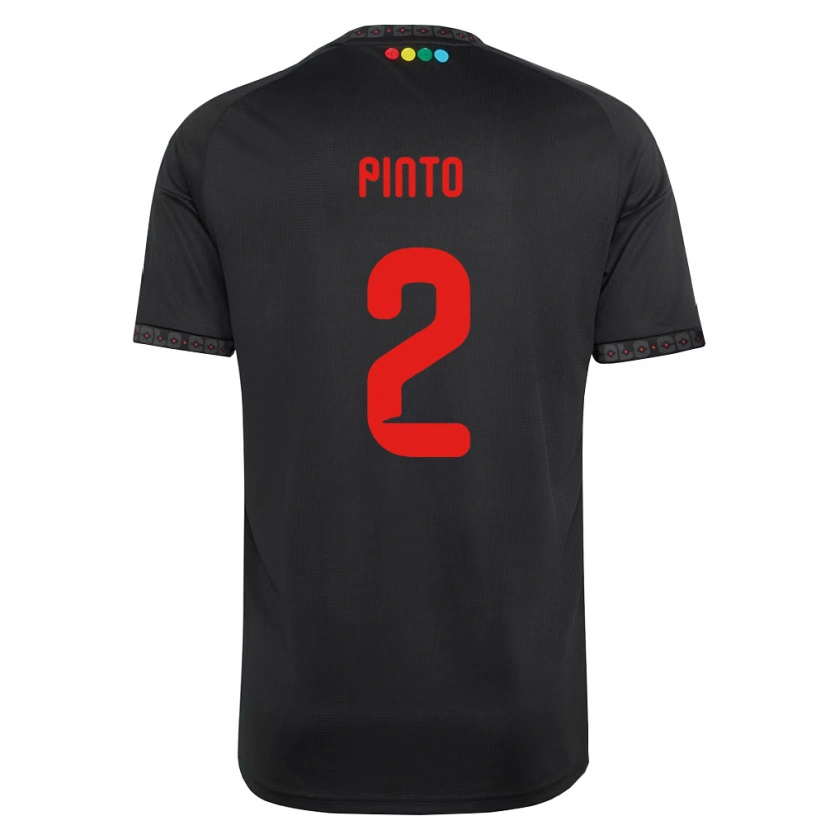 Danxen Enfant Maillot Matías Pinto #2 Noir Rouge Tenues Extérieur 2026/27 T-Shirt