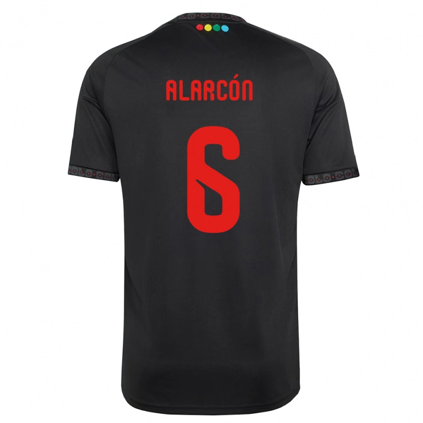 Danxen Enfant Maillot Tomás Alarcón #6 Noir Rouge Tenues Extérieur 2026/27 T-Shirt