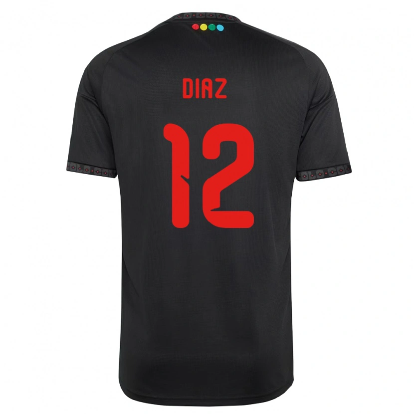 Danxen Enfant Maillot Javiera Díaz #12 Noir Rouge Tenues Extérieur 2026/27 T-Shirt