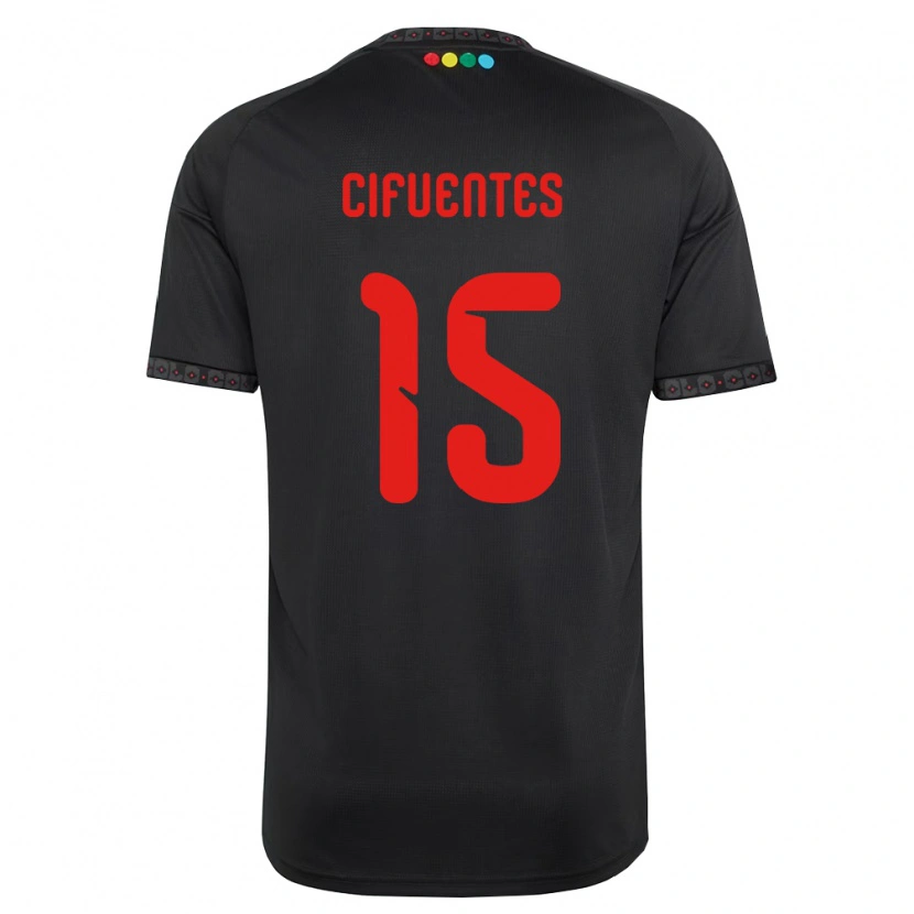 Danxen Enfant Maillot Anaís Cifuentes #15 Noir Rouge Tenues Extérieur 2026/27 T-Shirt