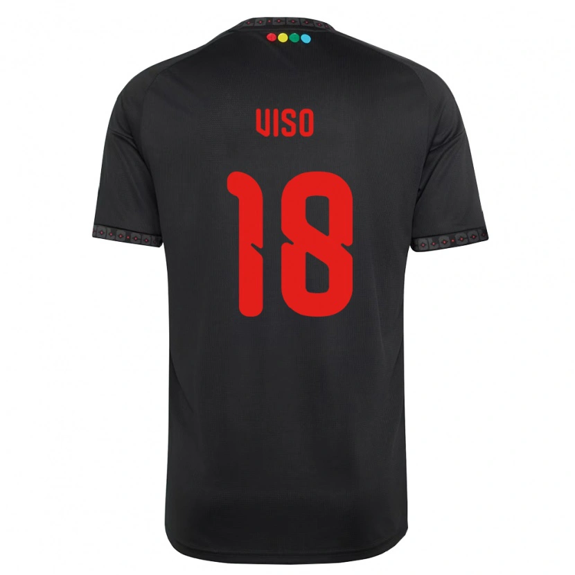 Danxen Enfant Maillot Ysaura Viso #18 Noir Rouge Tenues Extérieur 2026/27 T-Shirt