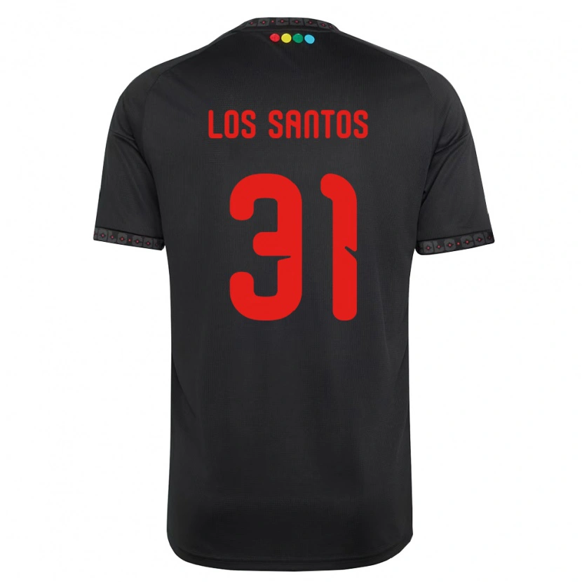 Danxen Enfant Maillot Matías De Los Santos #31 Noir Rouge Tenues Extérieur 2026/27 T-Shirt