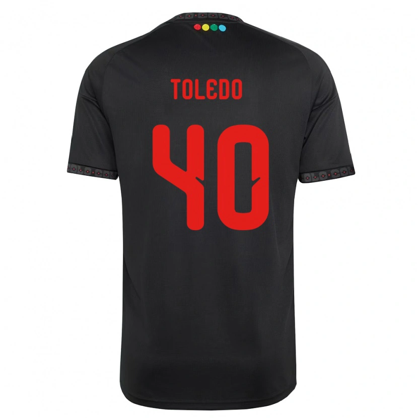 Danxen Enfant Maillot Miguel Toledo #40 Noir Rouge Tenues Extérieur 2026/27 T-Shirt