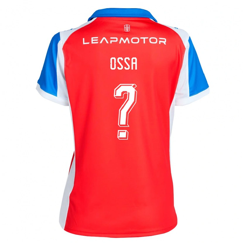 Danxen Enfant Maillot Diego Ossa #0 Rouge Bleu Tenues Extérieur 2026/27 T-Shirt