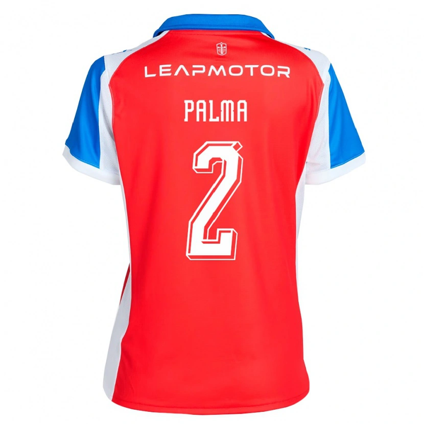 Danxen Enfant Maillot León Palma #2 Rouge Bleu Tenues Extérieur 2026/27 T-Shirt