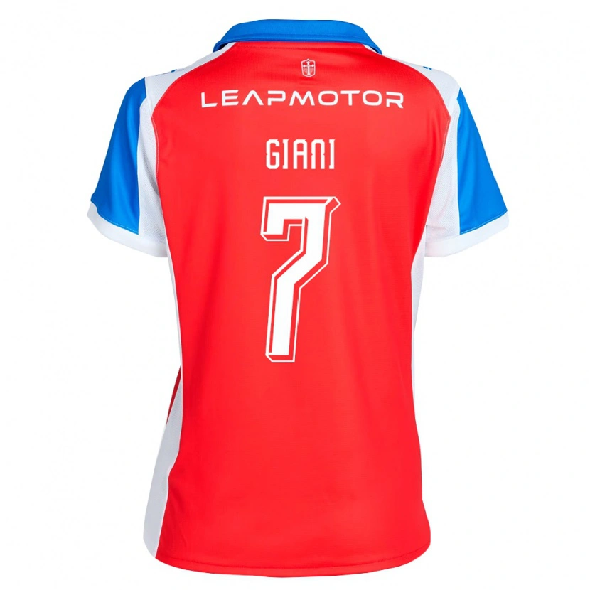 Danxen Enfant Maillot Justo Giani #7 Rouge Bleu Tenues Extérieur 2026/27 T-Shirt