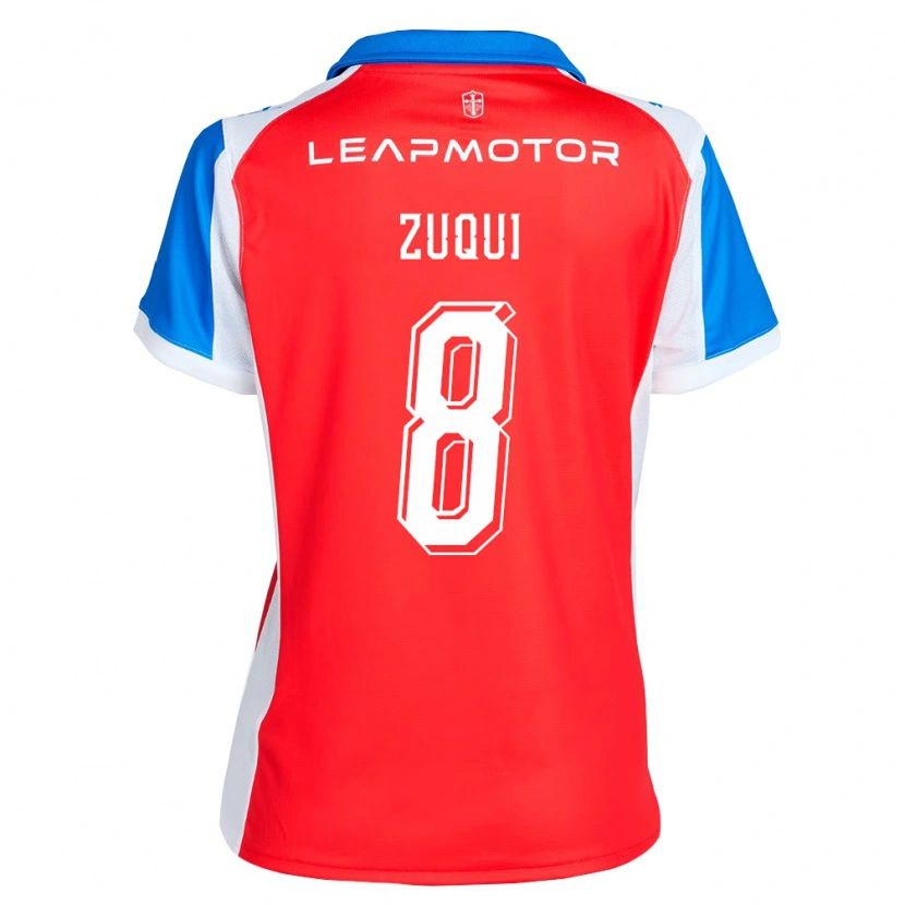 Danxen Enfant Maillot Fernando Zuqui #8 Rouge Bleu Tenues Extérieur 2026/27 T-Shirt