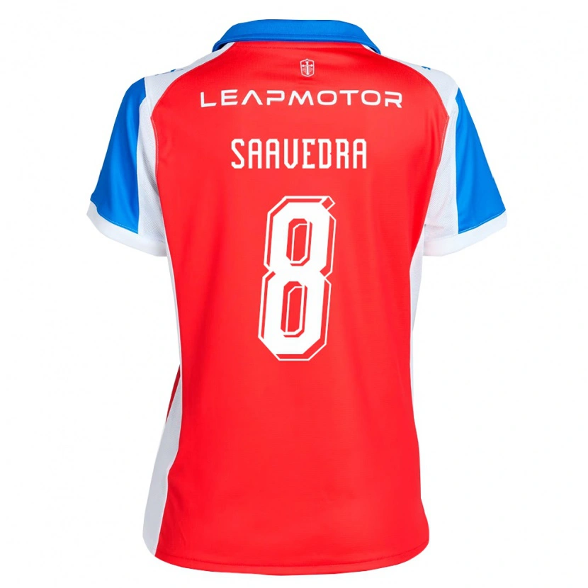 Danxen Enfant Maillot Ignacio Saavedra #8 Rouge Bleu Tenues Extérieur 2026/27 T-Shirt