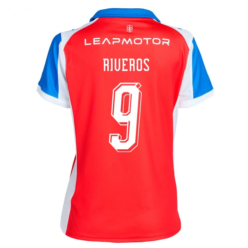 Danxen Enfant Maillot Amaro Riveros #9 Rouge Bleu Tenues Extérieur 2026/27 T-Shirt